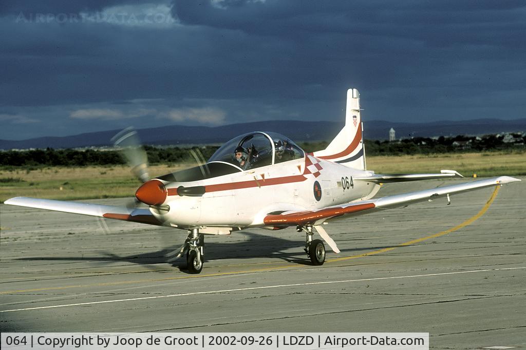064, Pilatus PC-9M C/N 627, Sunset picture taken during an evening mission of the Croatian Pilots School.