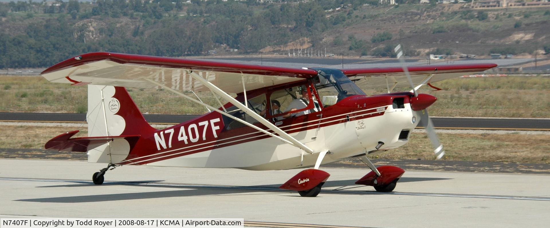 N7407F, 1999 American Champion 7GCAA Adventure Citabria C/N 416-98, Camarillo Airshow 2008