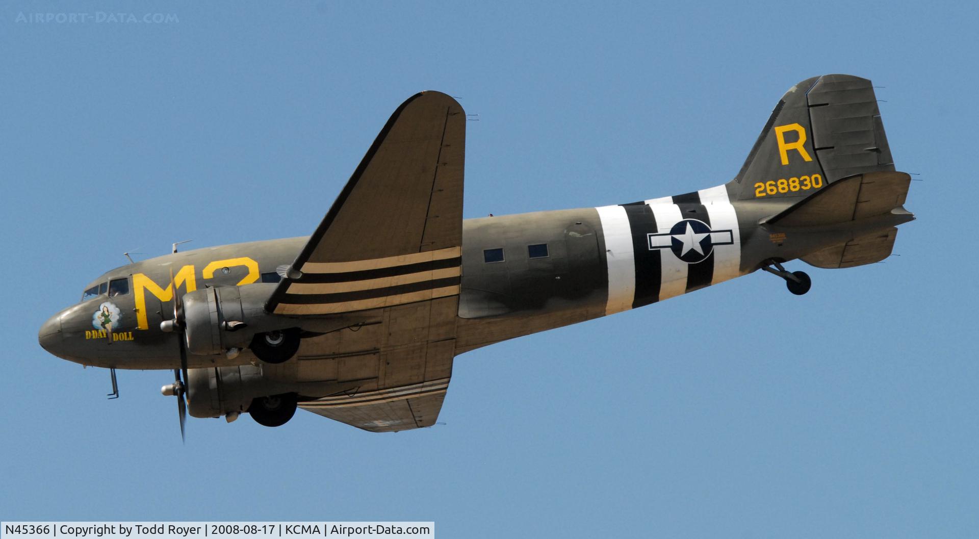 N45366, 1943 Douglas C-53D-DO Skytrooper (DC-3A) C/N 11757, Camarillo Airshow 2008