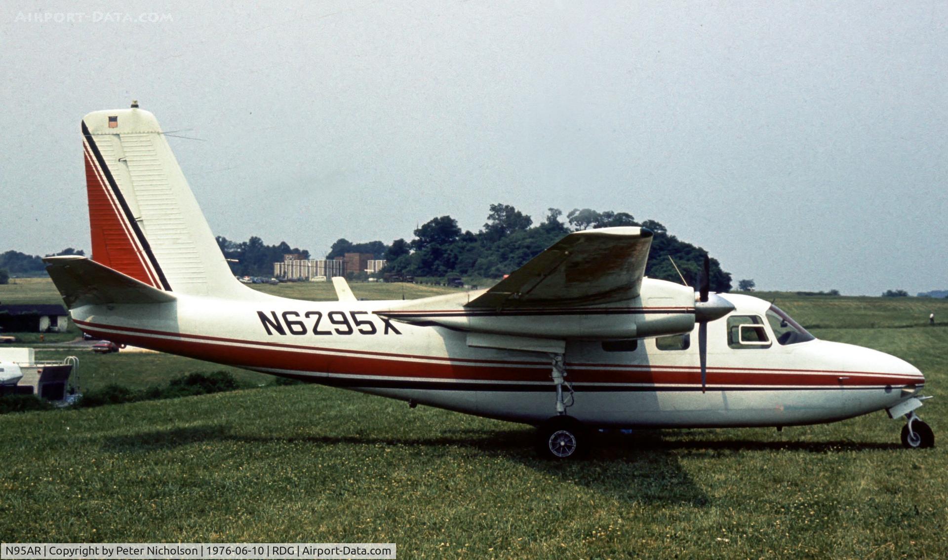 N95AR, 1962 Aero Commander 500-A C/N 500A-1270-93, In 1976 it bore the regn N6295X and was a visitor to the Reading Airshow in Pennsylvania.