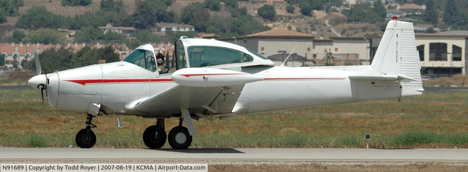N91689, 1946 North American Navion (NA-145) C/N NAV-4-431, Camarillo airshow 2007