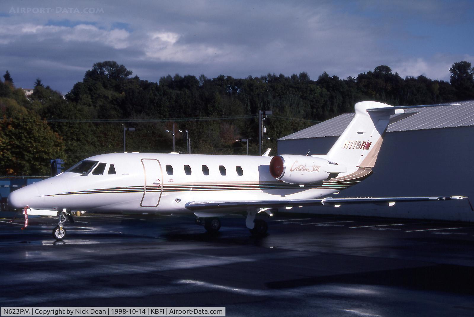 N623PM, 1992 Cessna 650 Citation VII C/N 650-7018, KBFI (Seen here as N119RM and currently registered N623PM as posted)