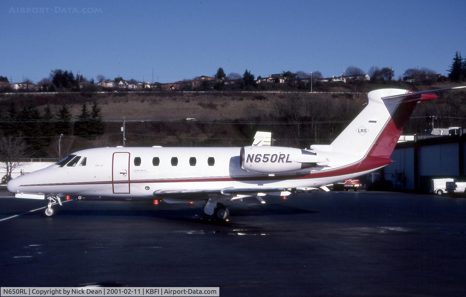N650RL, 1993 Cessna 650 Citation VII C/N 650-7029, KBFI (This airframe is currently one of the few Jordanian registered Biz and is JY-RYN)