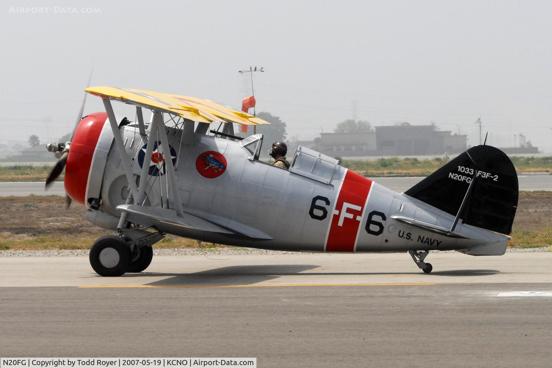 N20FG, 1938 Grumman F3F-2 C/N 1033, Chino Airshow 2007