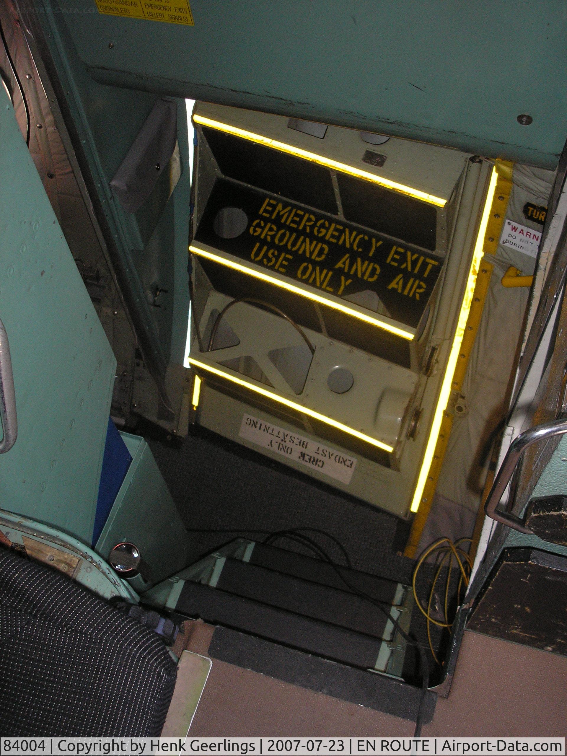 84004, Lockheed C-130H Hercules C/N 382-4881, Emergency exit