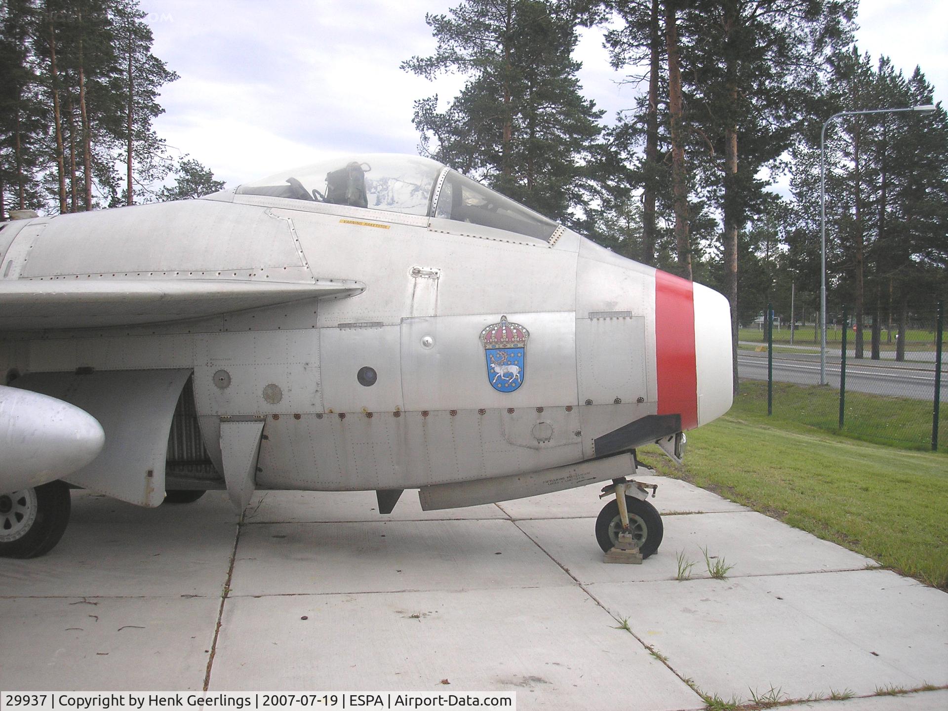 29937, Saab J-29C Tunnan C/N 29-937, SWAF museum , Norbotten Wing F21 , Lulea