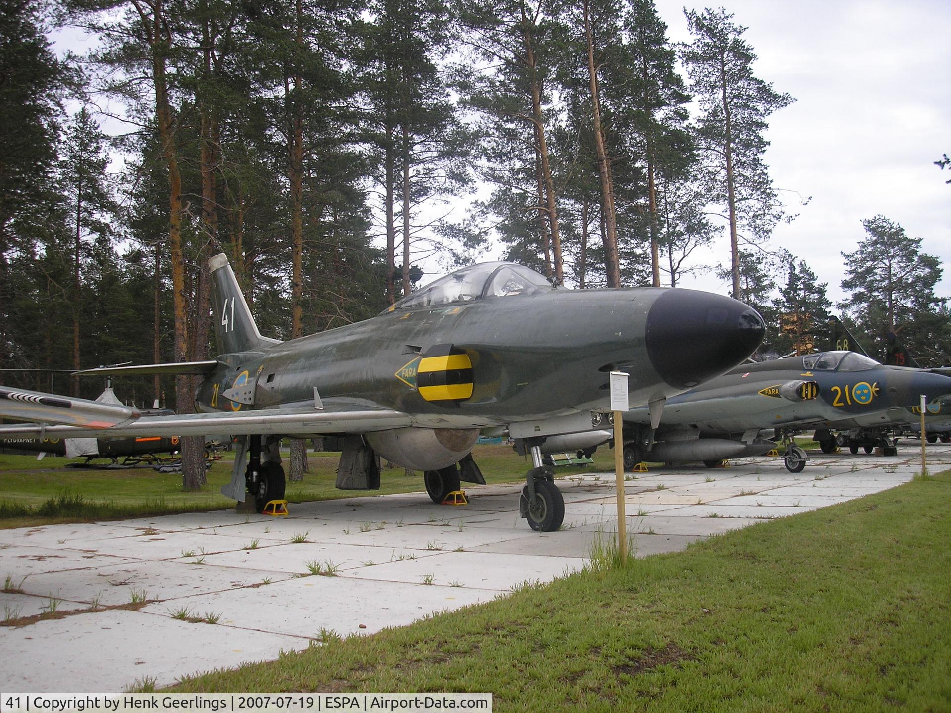 41, Saab J32B Lansen C/N Not found 41, SWAF , Lulea AFB , museum