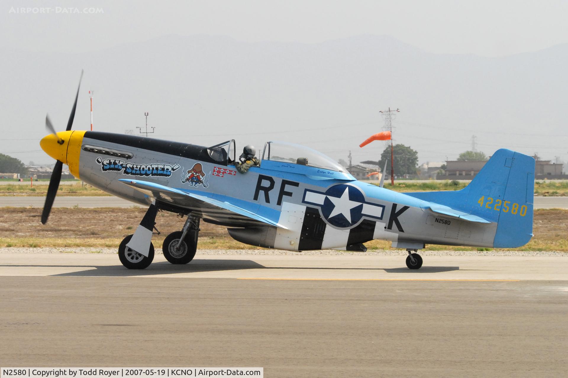N2580, 1967 North American F-51D Mustang C/N AF-67-22580, Chino Airshow 2007