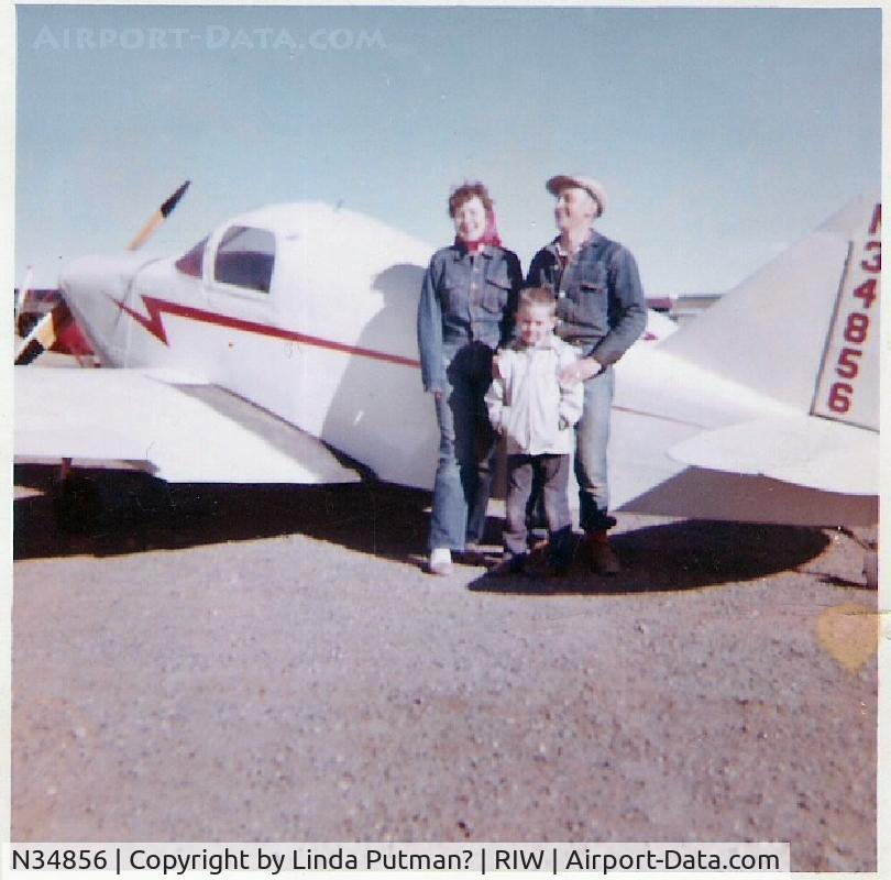 N34856, 1941 Culver LFA C/N 269, A Spring day ~1962, Riverton, Wy