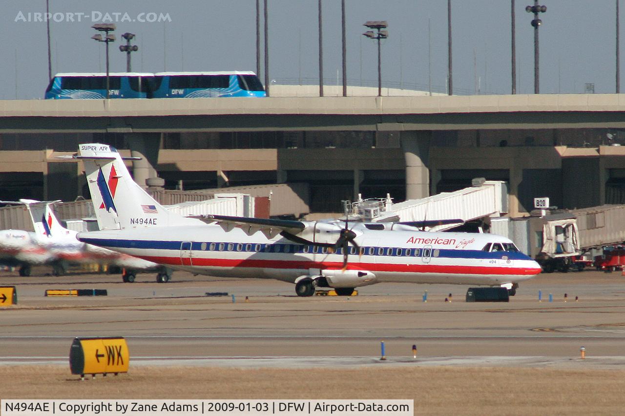 N494AE, 1997 ATR 72-212A C/N 494, American Eagle at DFW