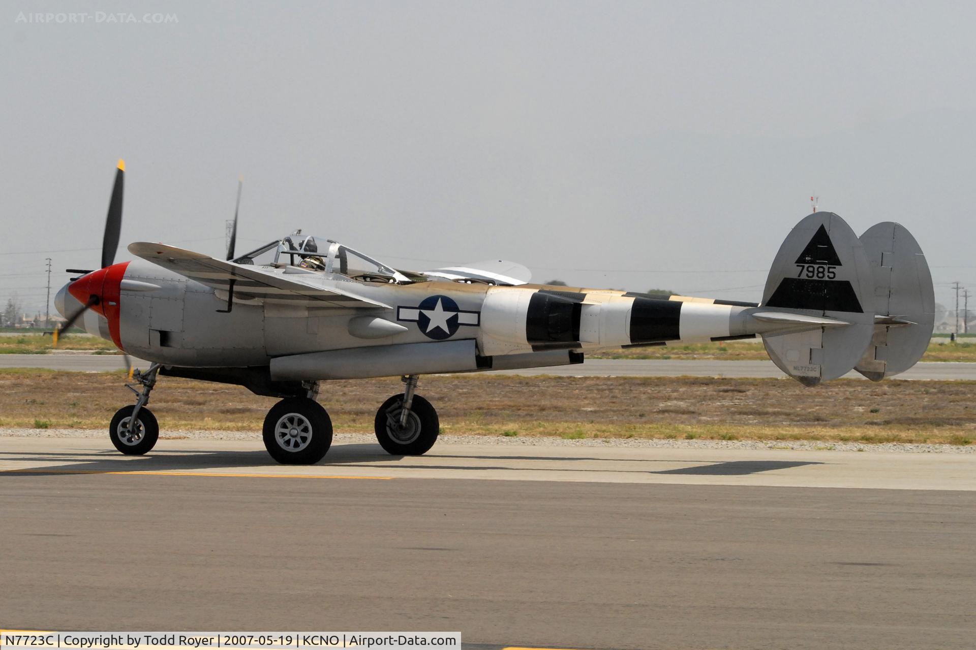 N7723C, 1944 Lockheed P-38L-5 Lightning C/N 7985, Chino Airshow 2007