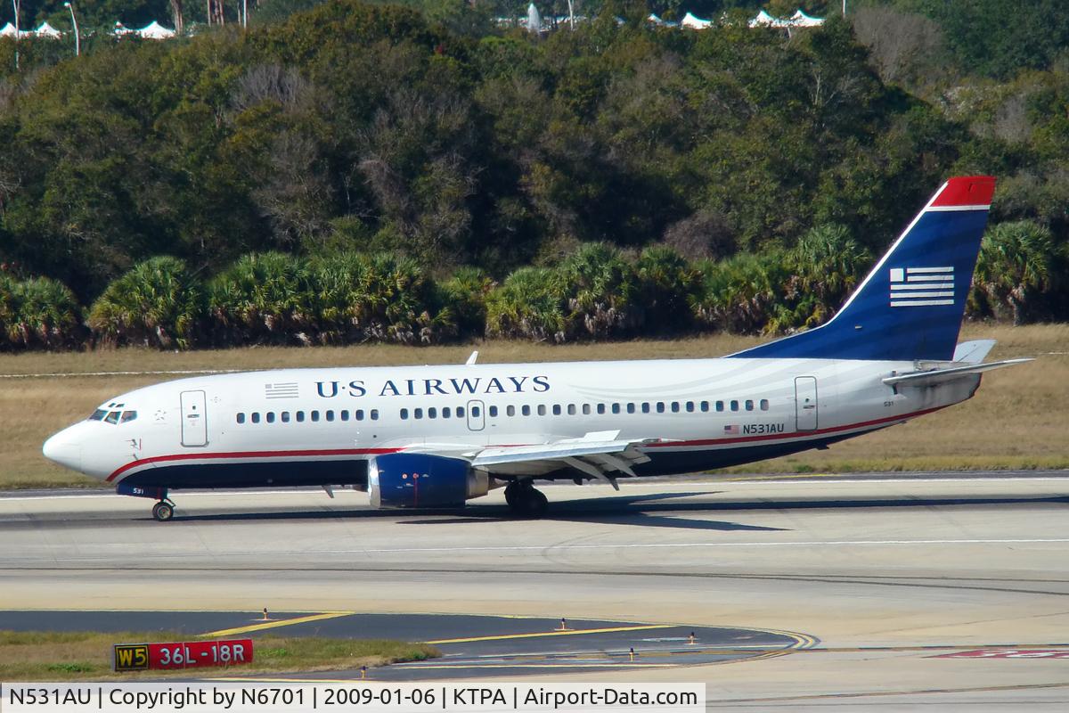 N531AU, 1989 Boeing 737-3B7 C/N 24478, US Airways