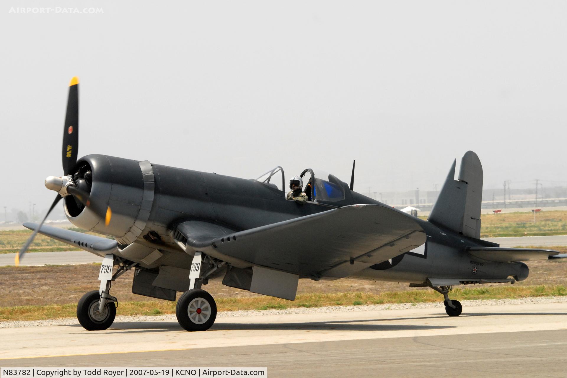 N83782, 1942 Vought F4U-1 Corsair C/N 3884 (Bu 17799), Chino Airshow 2007