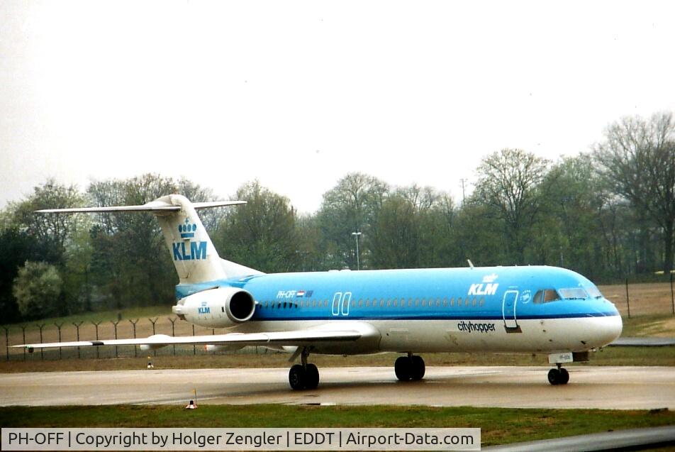 PH-OFF, 1989 Fokker 100 (F-28-0100) C/N 11274, On Taxiway at TXL