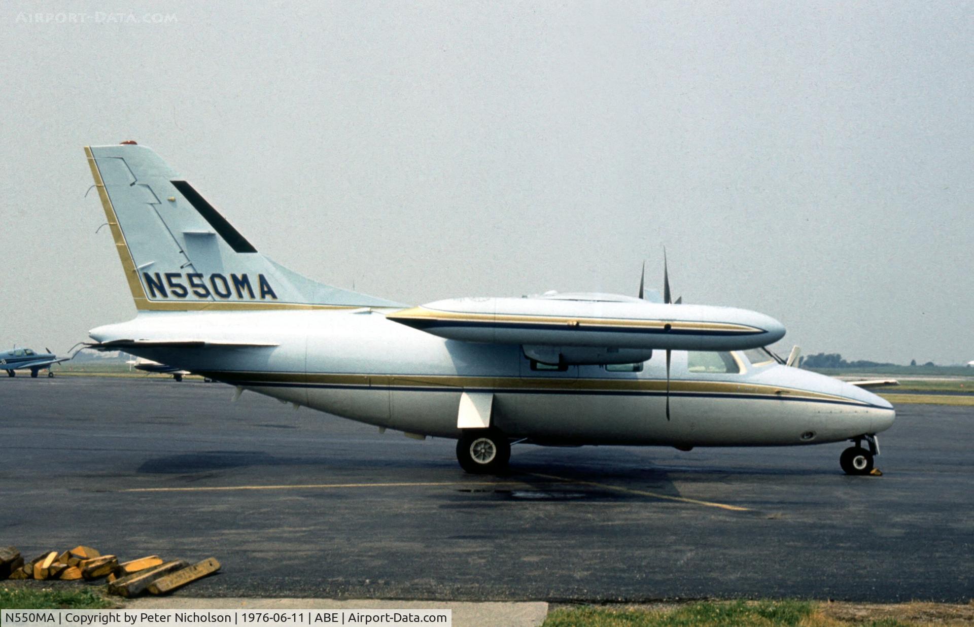 N550MA, 1969 Mitsubishi MU-2B-20 C/N 169, Seen at Allentown during the Reading Airshow in 1976 and good to see still active.