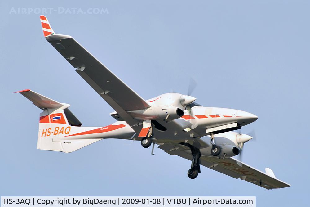 HS-BAQ, 2007 Diamond DA-42MPP Twin Star C/N 42.250, Approaching Runway 18 UTAPAO on flight training