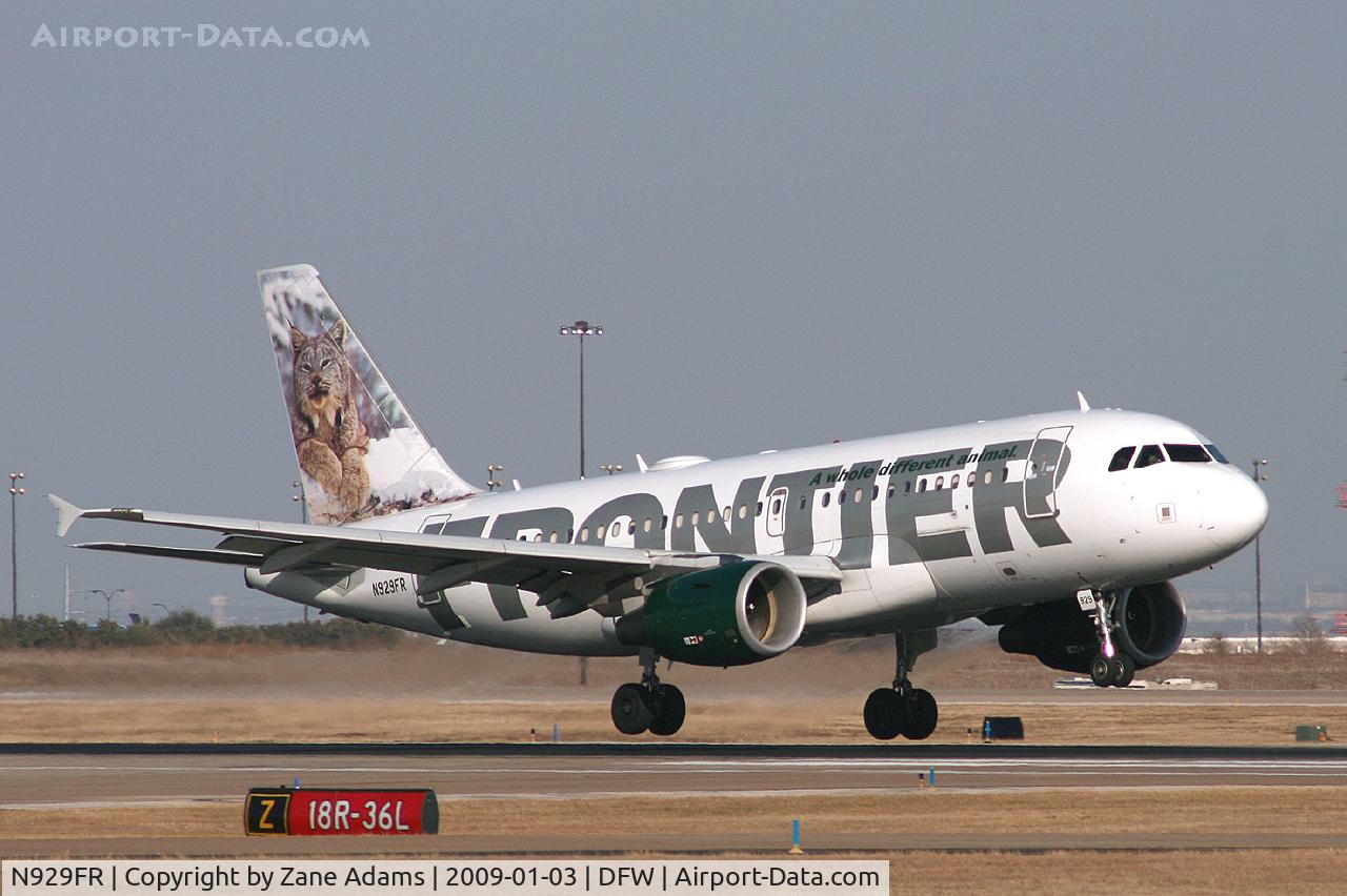 N929FR, 2004 Airbus A319-111 C/N 2240, Frontier Airlines 