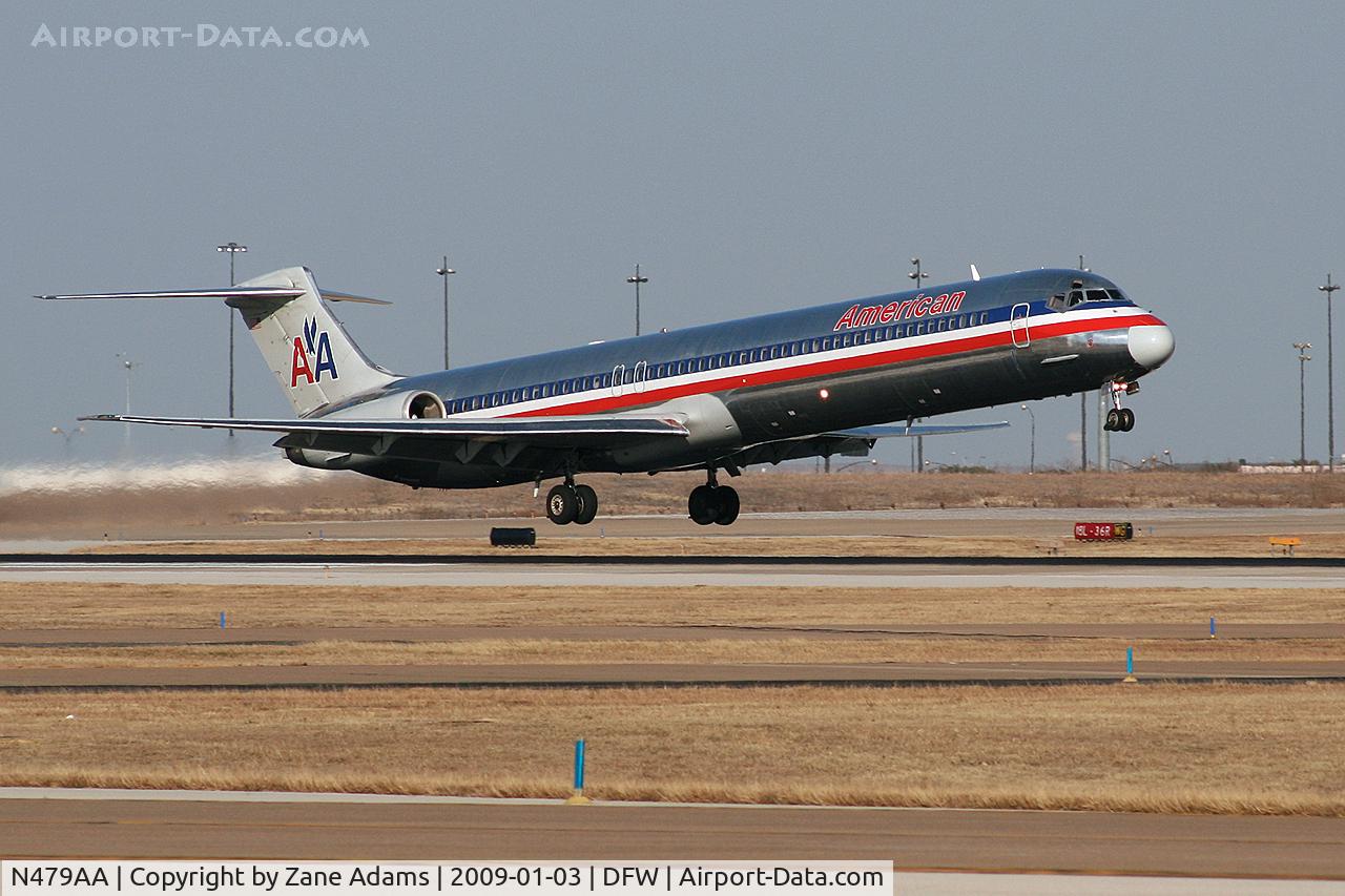 N479AA, 1988 McDonnell Douglas MD-82 (DC-9-82) C/N 49654, American Airlines MD-80 at DFW