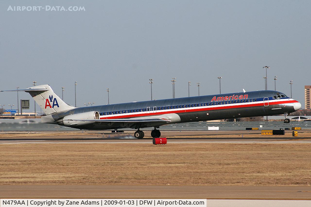 N479AA, 1988 McDonnell Douglas MD-82 (DC-9-82) C/N 49654, American Airlines MD-80 at DFW