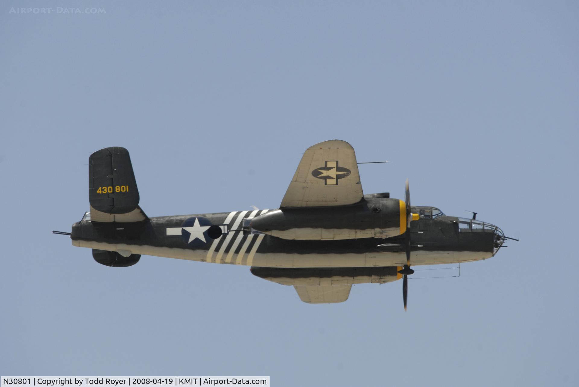 N30801, 1944 North American TB-25N Mitchell C/N 108-34076, Shafter Airshow 2008