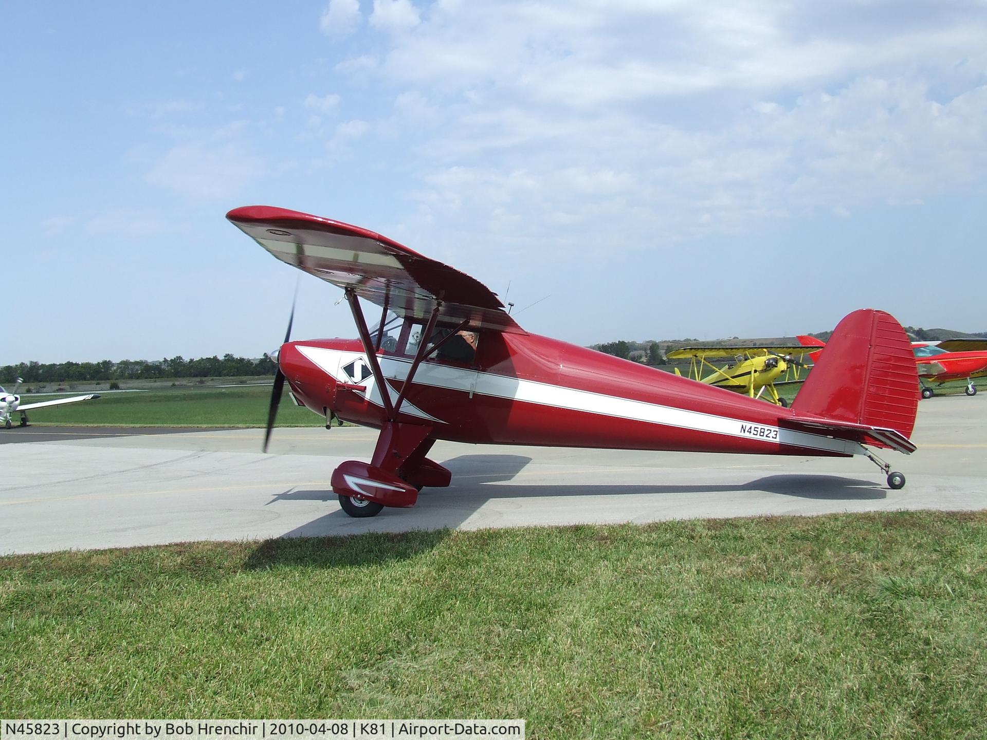 N45823, 1946 Luscombe 8A C/N 2350, at Miami Co airport day