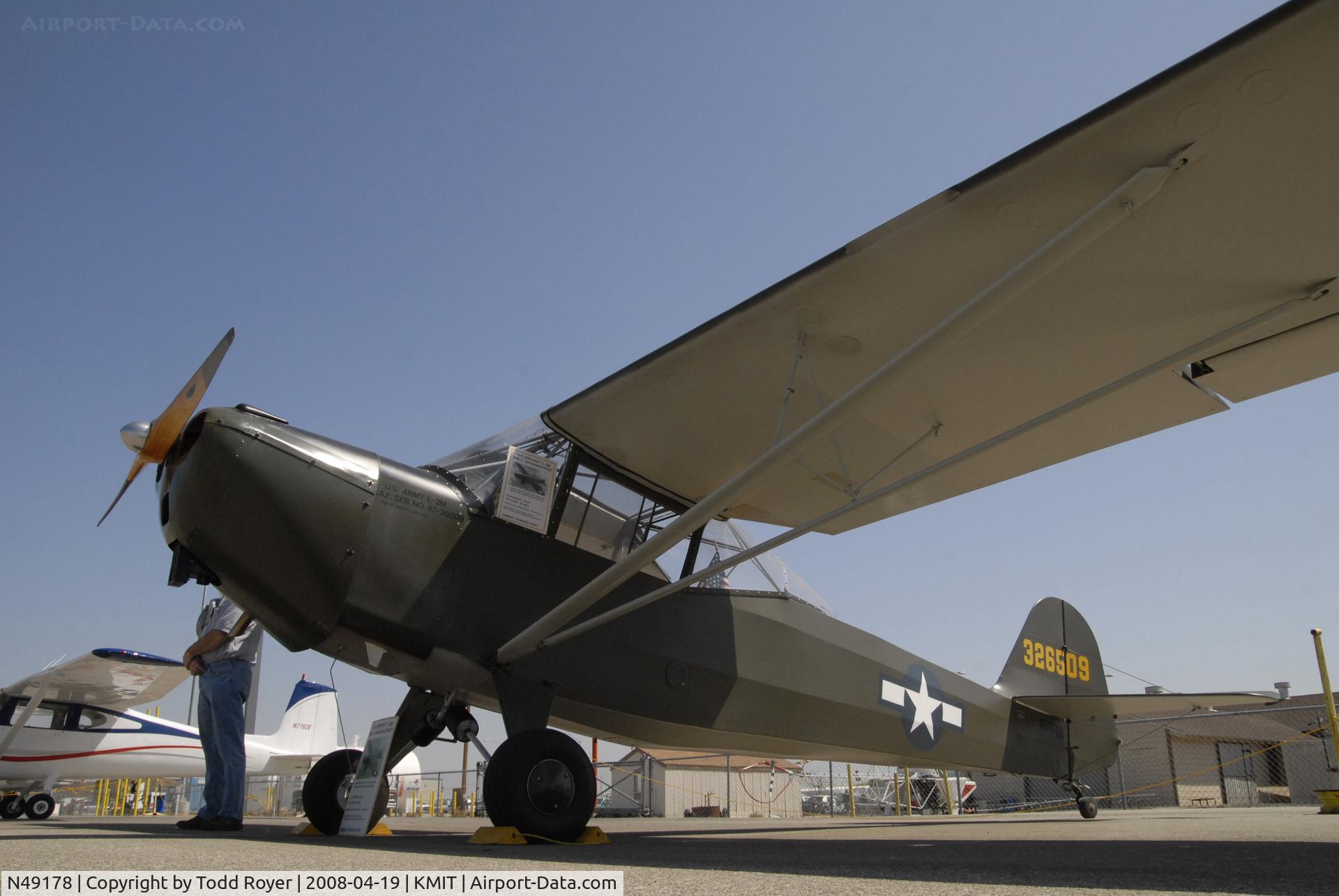 N49178, 1946 Taylorcraft DCO-65 C/N L-5821, Shafter Airshow 2008