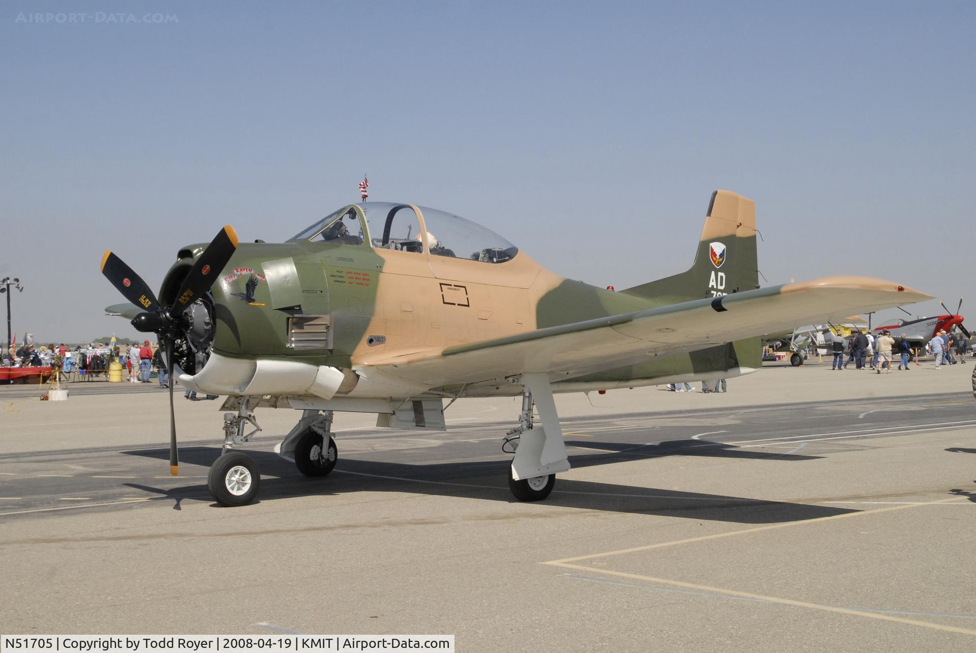 N51705, 1951 North American T-28A Trojan C/N 174-243, Shafter Airshow 2008