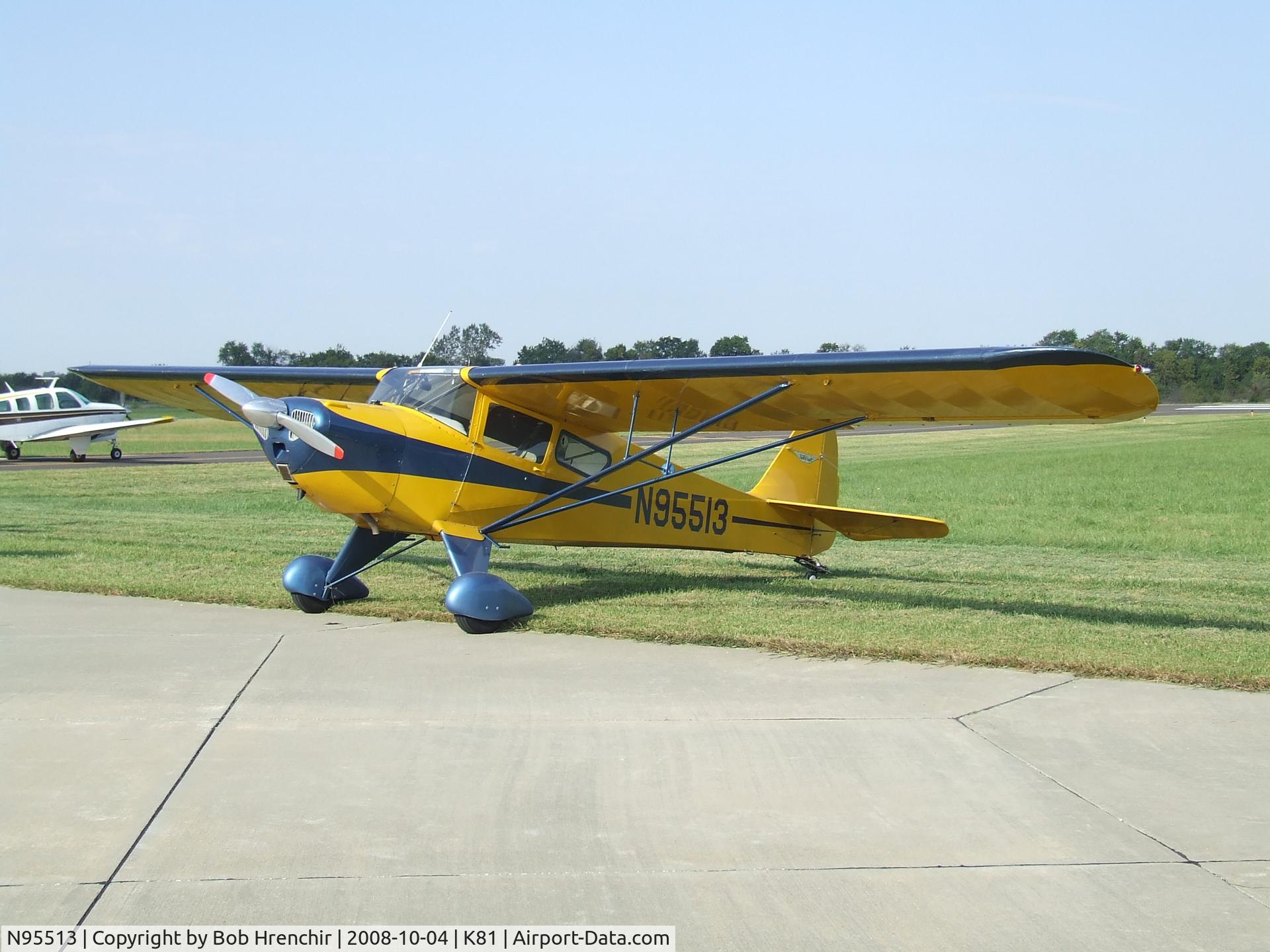 N95513, 1946 Taylorcraft BC12-D C/N 7813, N95513 at Miami Co airport day