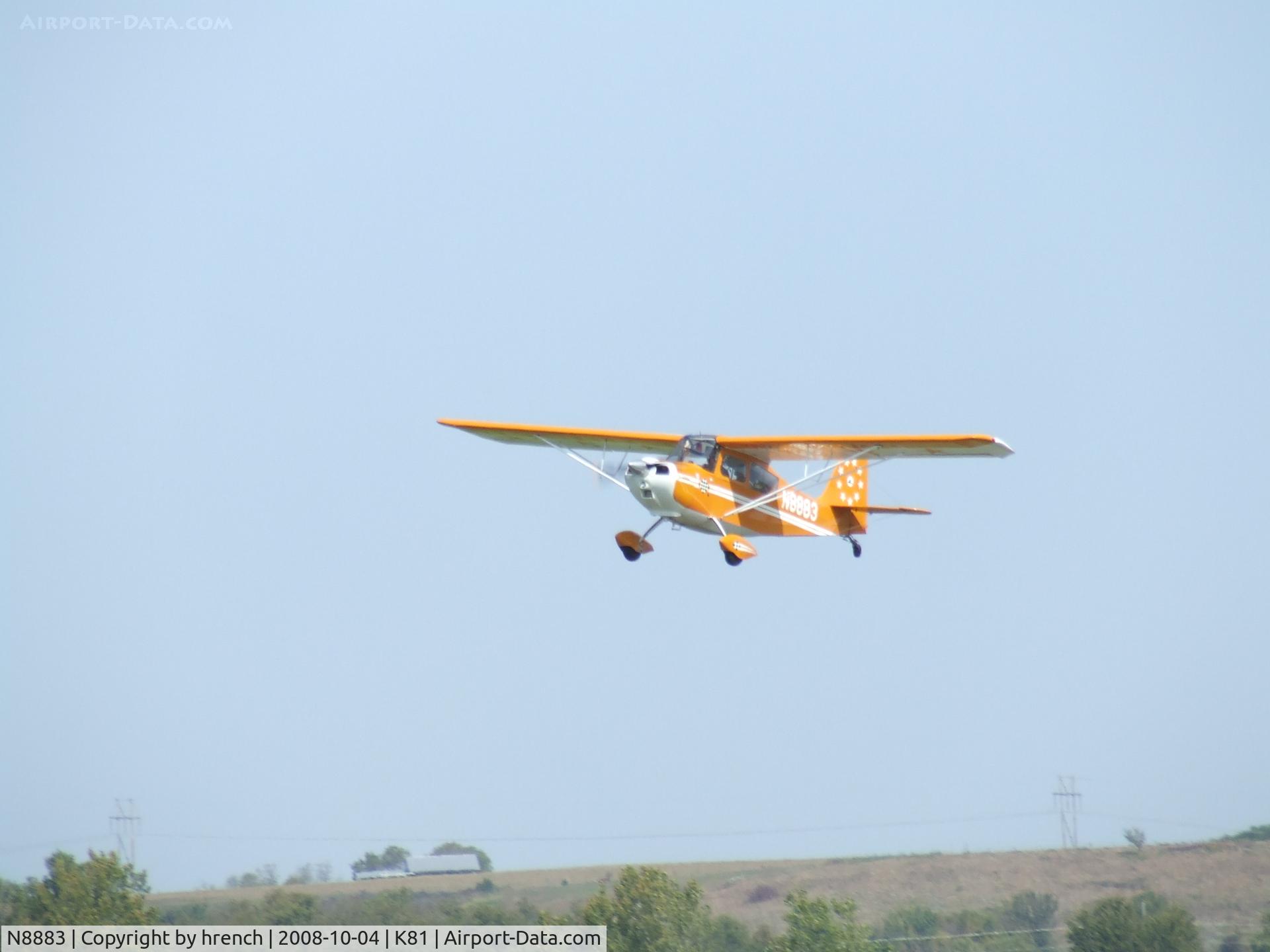N8883, 1973 Bellanca 7ECA Citabria C/N 932-73, N8883 at Miami Co airport day