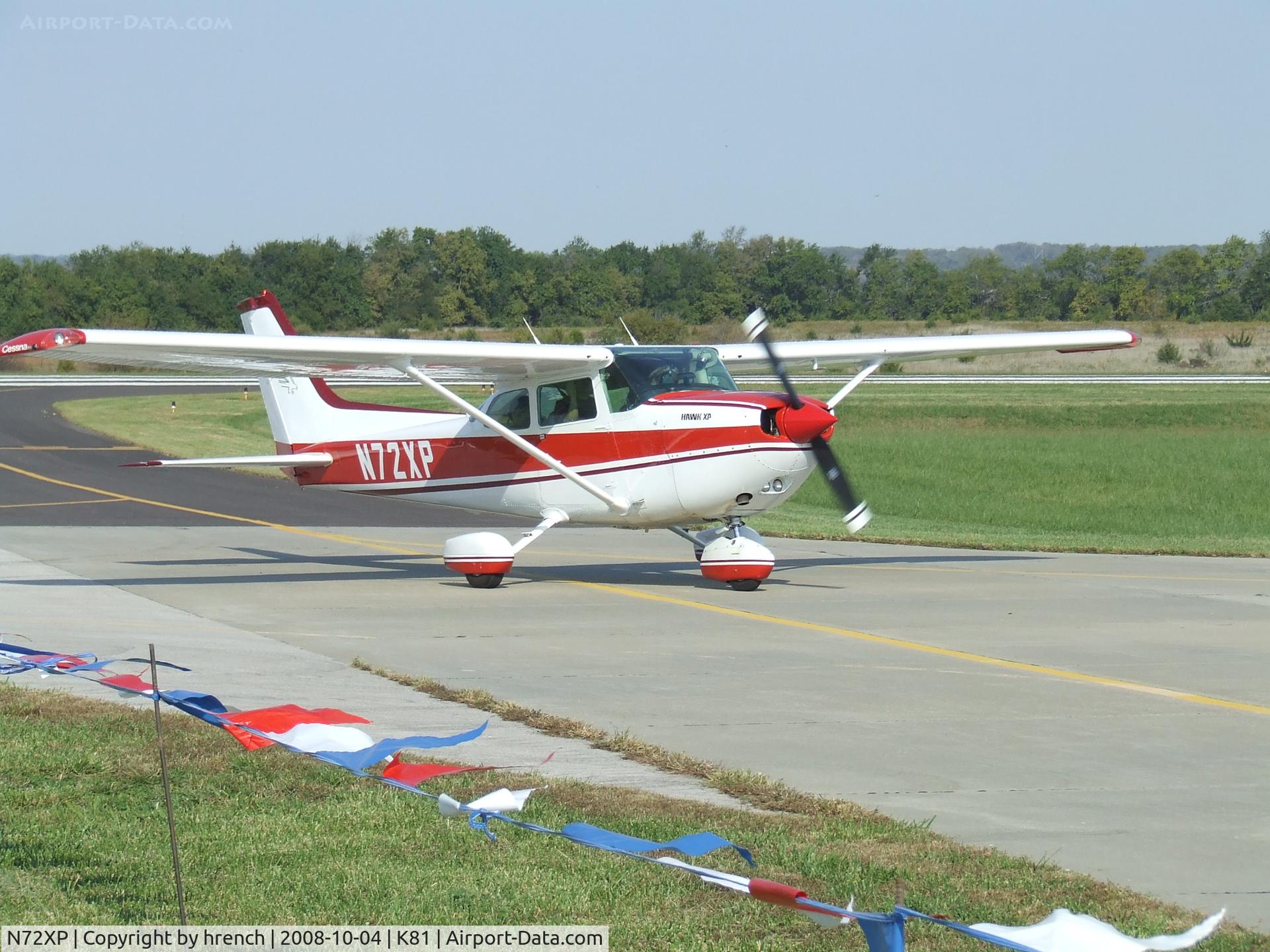 N72XP, 1977 Cessna R172K Hawk XP C/N R1722396, N72XP on the ground Miami Co Airport Day