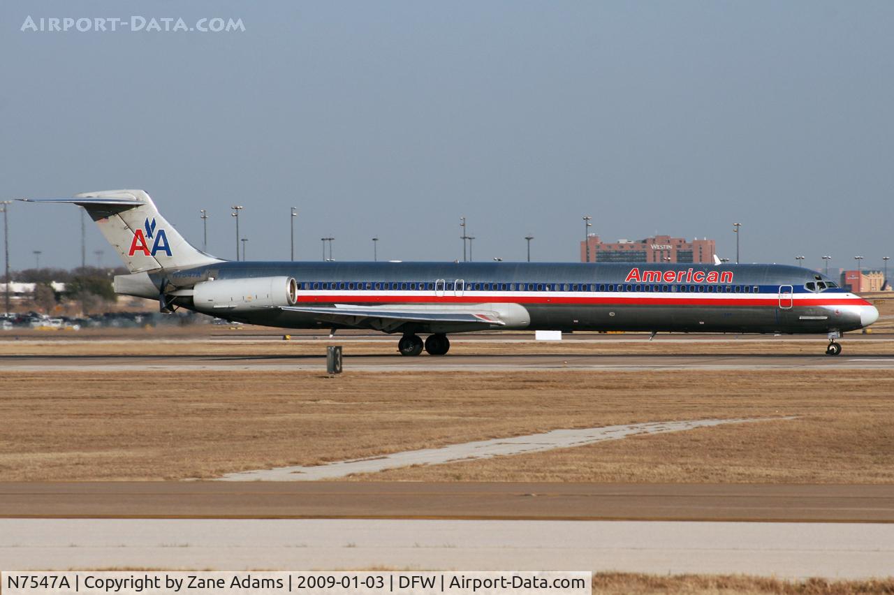 N7547A, 1990 McDonnell Douglas MD-82 (DC-9-82) C/N 53029, American Airlines MD-80 at DFW