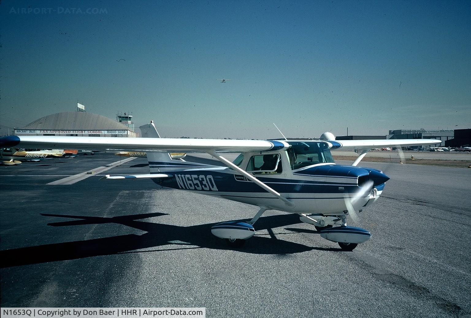 N1653Q, 1971 Cessna 150L C/N 15072953, 1653Q when first delivered new to Halwthorne Airport  1972.