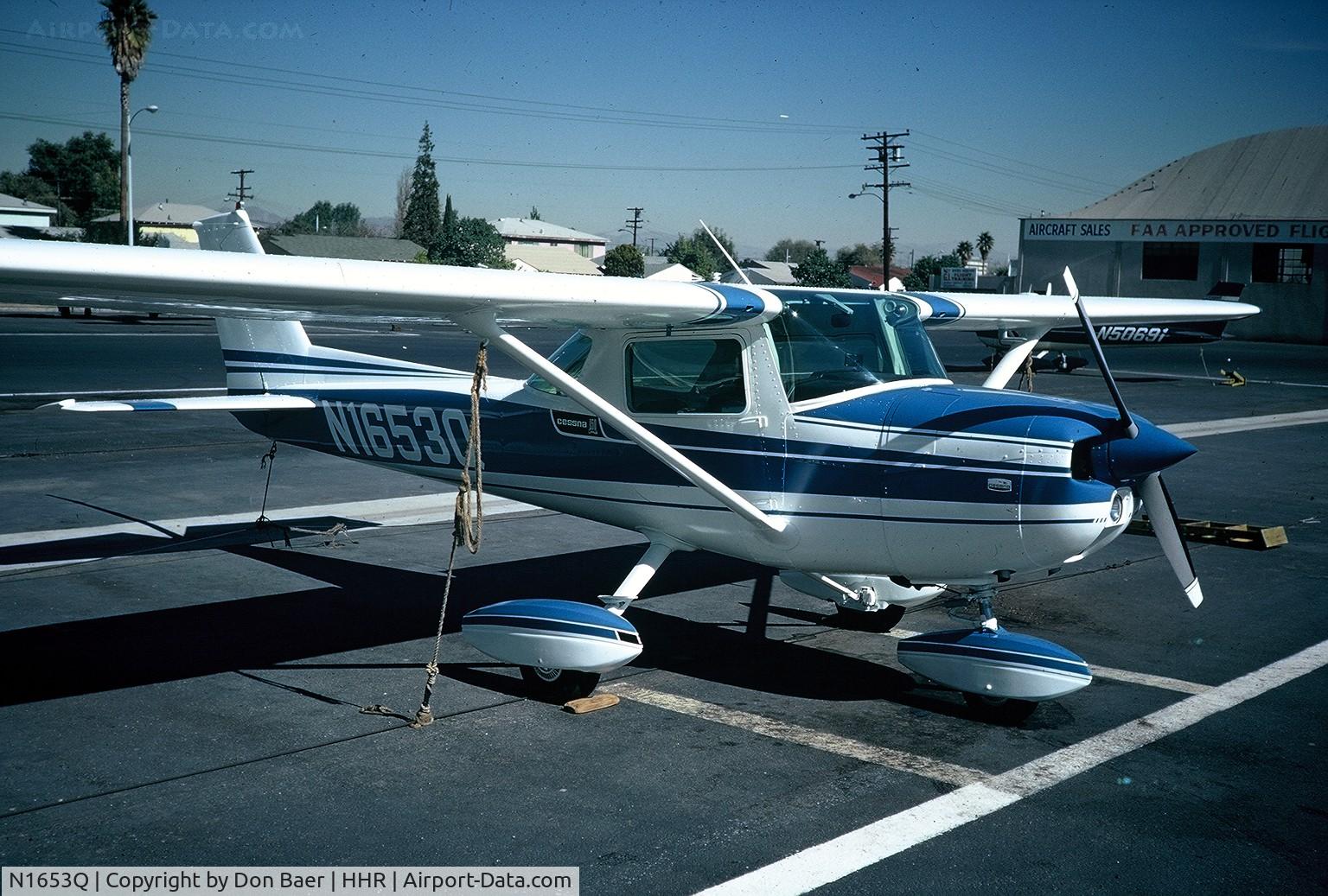 N1653Q, 1971 Cessna 150L C/N 15072953, brand new delivered in 1972 Hawthorne airport
