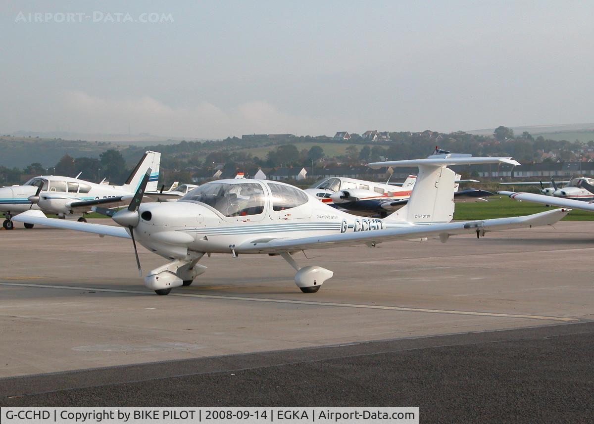 G-CCHD, 2003 Diamond DA-40D TDi Diamond Star C/N D4.051, ONE OF MANY DA40'S AT SHOREHAM