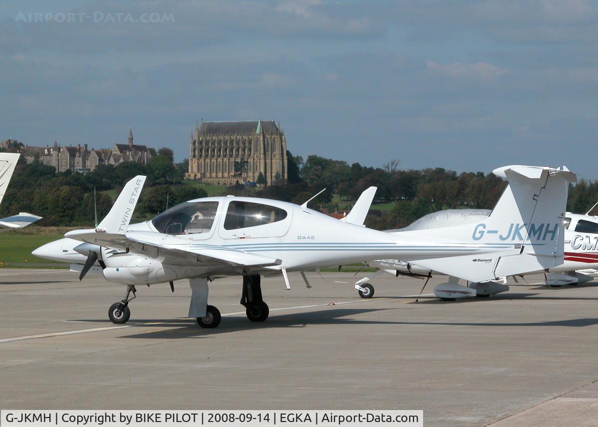 G-JKMH, 2006 Diamond DA-42 Twin Star C/N 42.168, TWIN STAR SITTING IN THE MORNING SUN