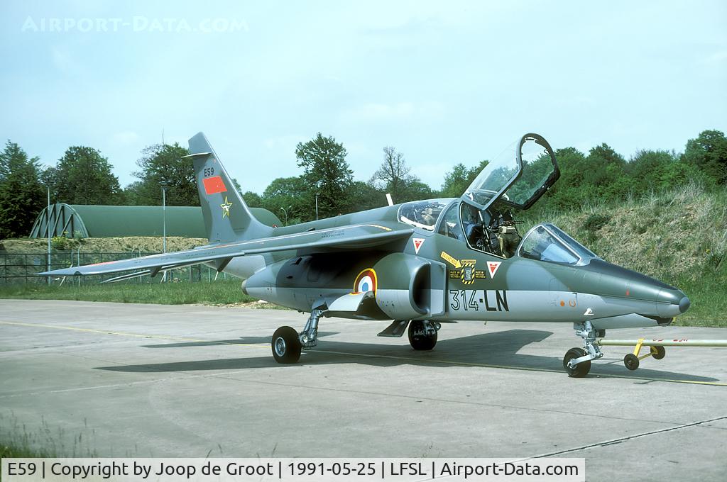 E59, Dassault-Dornier Alpha Jet E C/N E59, We visited Toul on our way back from Switzerland. A nice combination!