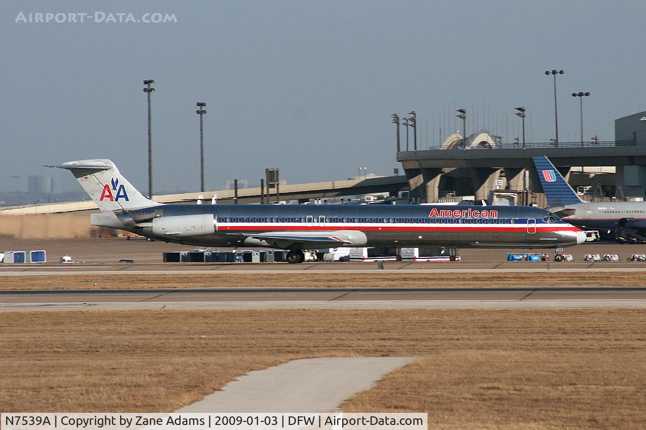 N7539A, 1990 McDonnell Douglas MD-82 (DC-9-82) C/N 49993, American Airlines MD-80 at DFW