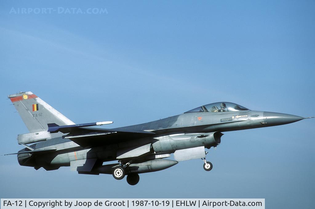 FA-12, 1978 SABCA F-16A Fighting Falcon C/N 6H-12, landing at Leeuwarden