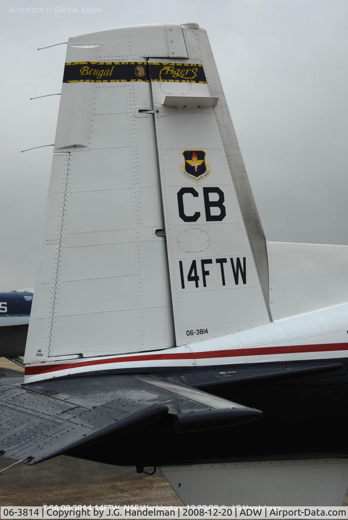 06-3814, 2006 Raytheon T-6A Texan II C/N PT-369, tail view