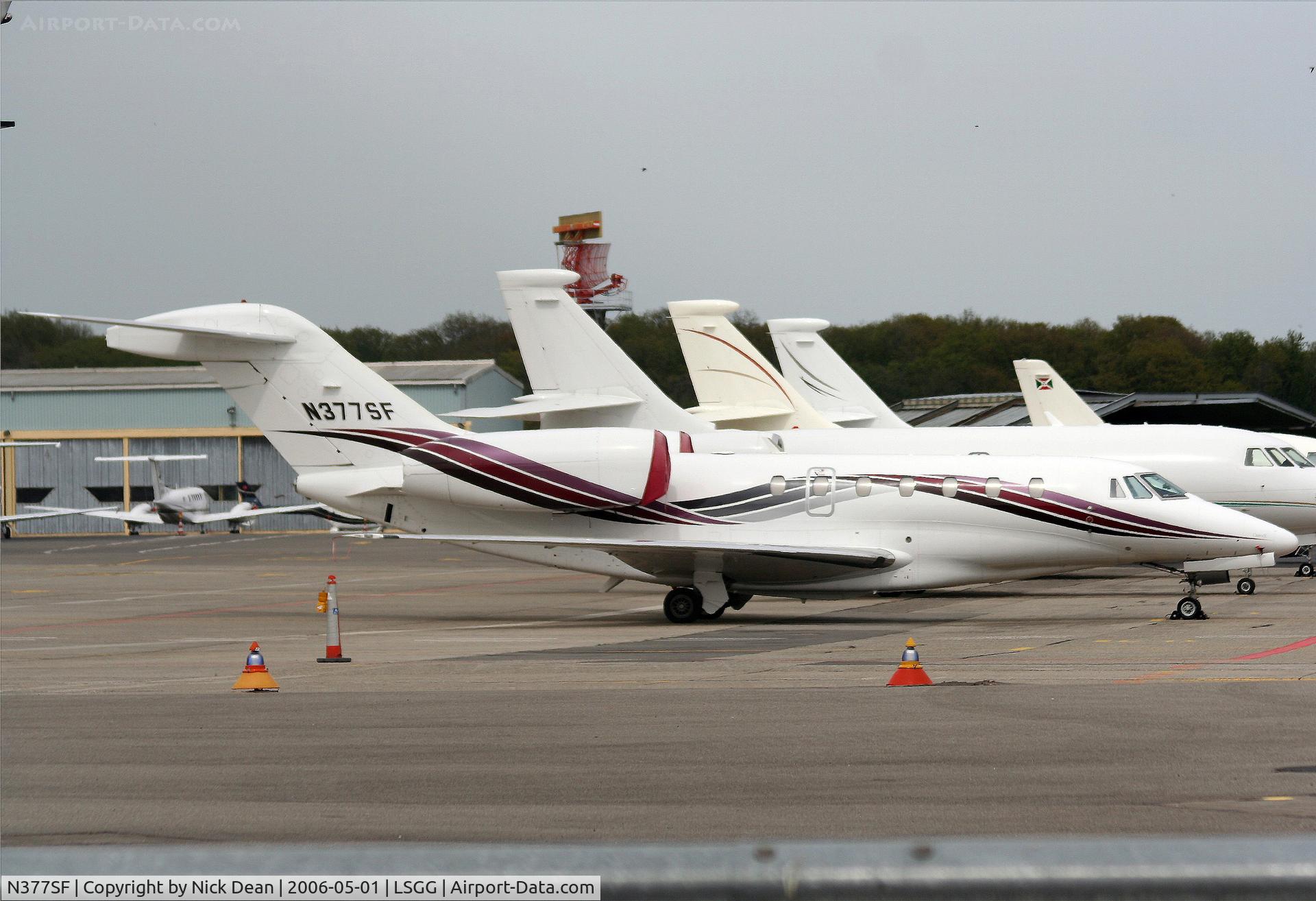 N377SF, 1999 Cessna 750 Citation X C/N 750-0068, LSGG (This was Steve Fossett the Millionaire adventurers Slicer)