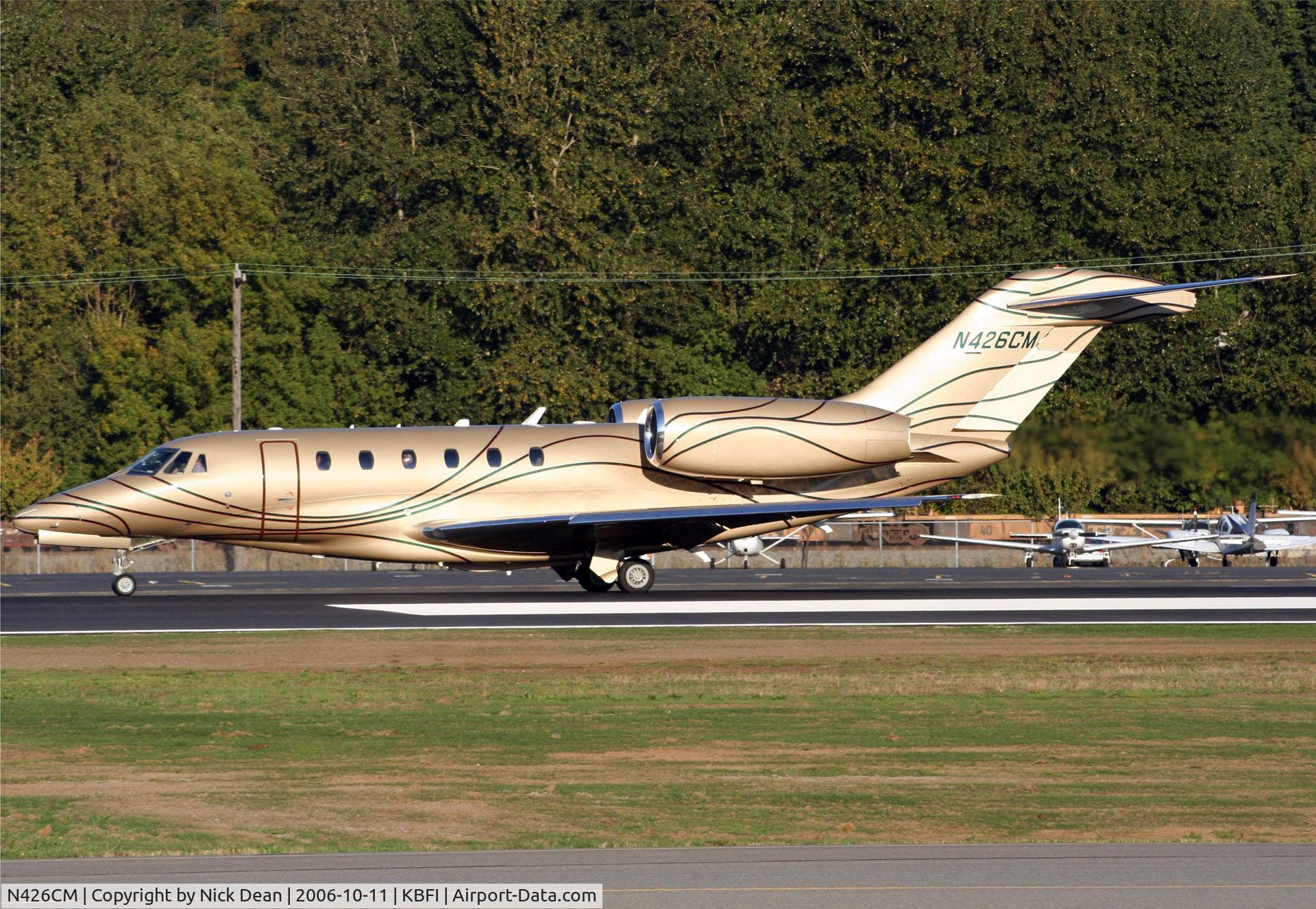 N426CM, 2000 Cessna 750 Citation X C/N 750-0117, KBFI (What a stunner this Slicer is!)