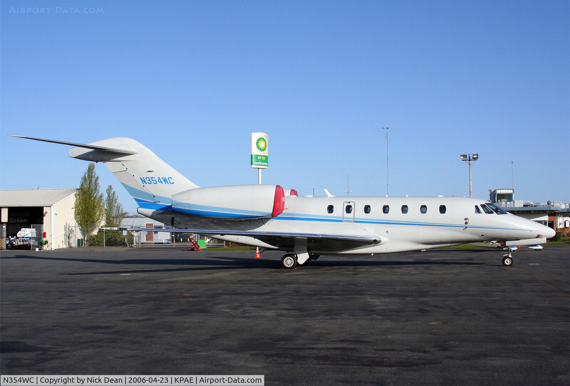 N354WC, 2002 Cessna 750 Citation X Citation X C/N 750-0191, KPAE