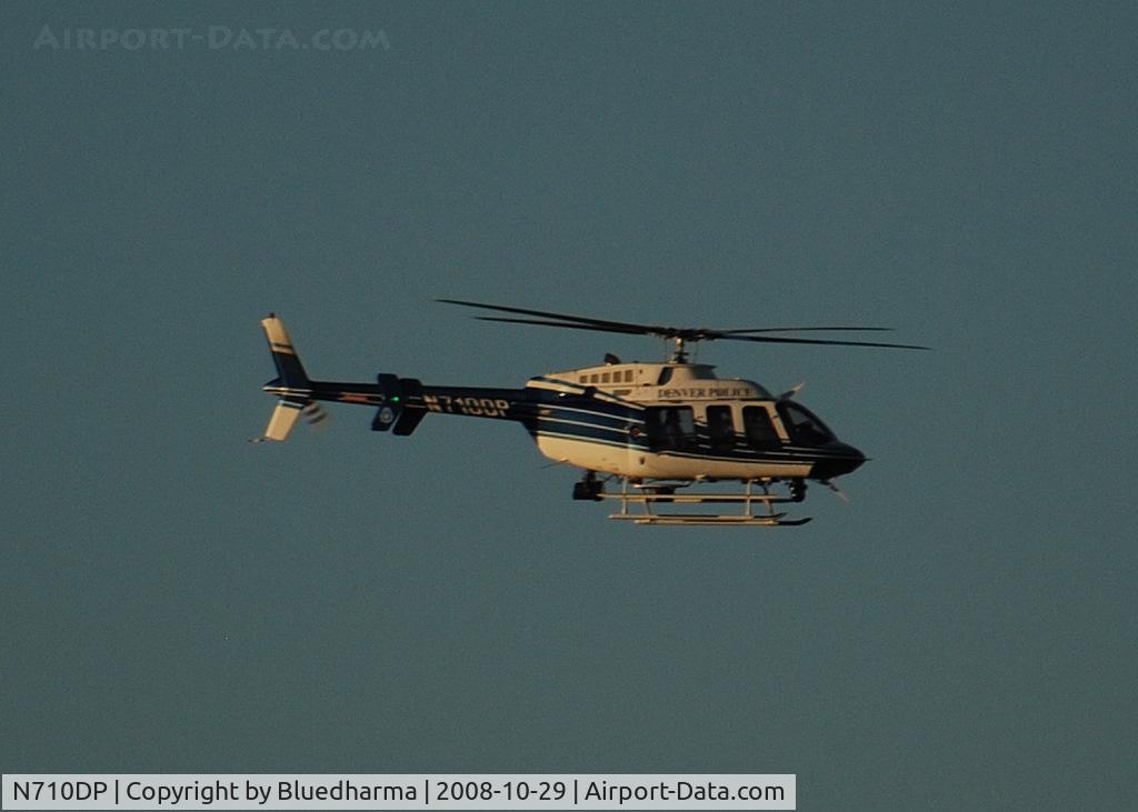 N710DP, 1998 Bell 407 C/N 53249, Denver Police over Lakewood Colorado.
