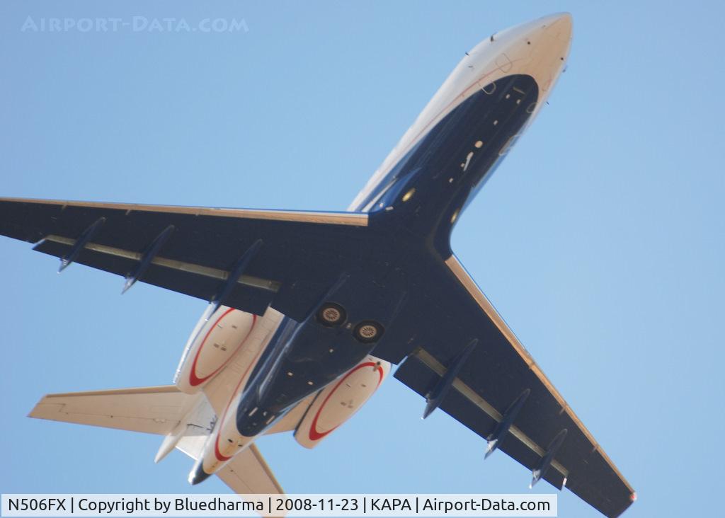 N506FX, 2003 Bombardier Challenger 300 (BD-100-1A10) C/N 20007, Takeoff from 35R.
