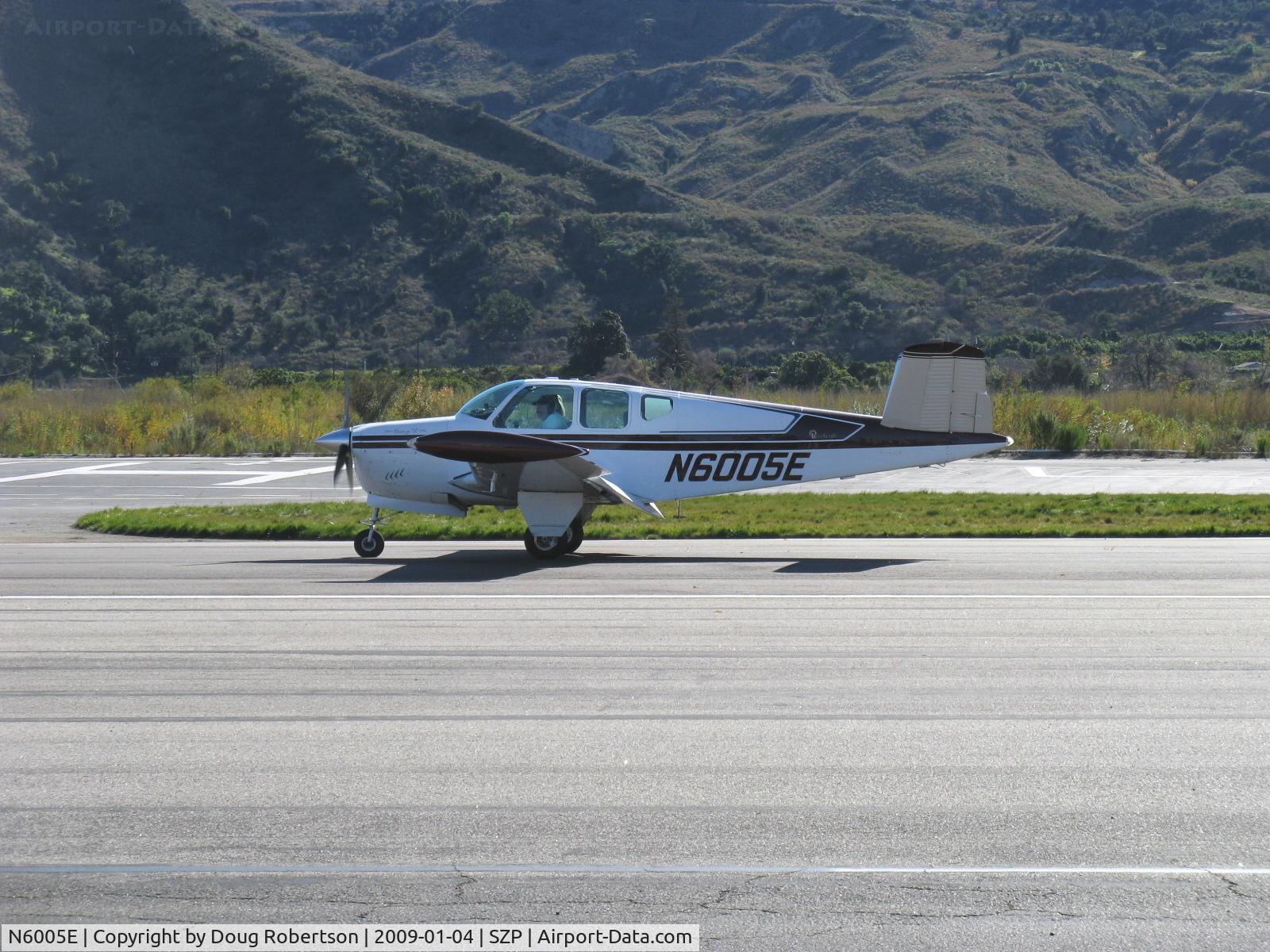 N6005E, Beech K35 Bonanza C/N D-5927, Beech K35 BONANZA, 550 engine upgrade 300 Hp, landing roll Rwy 04