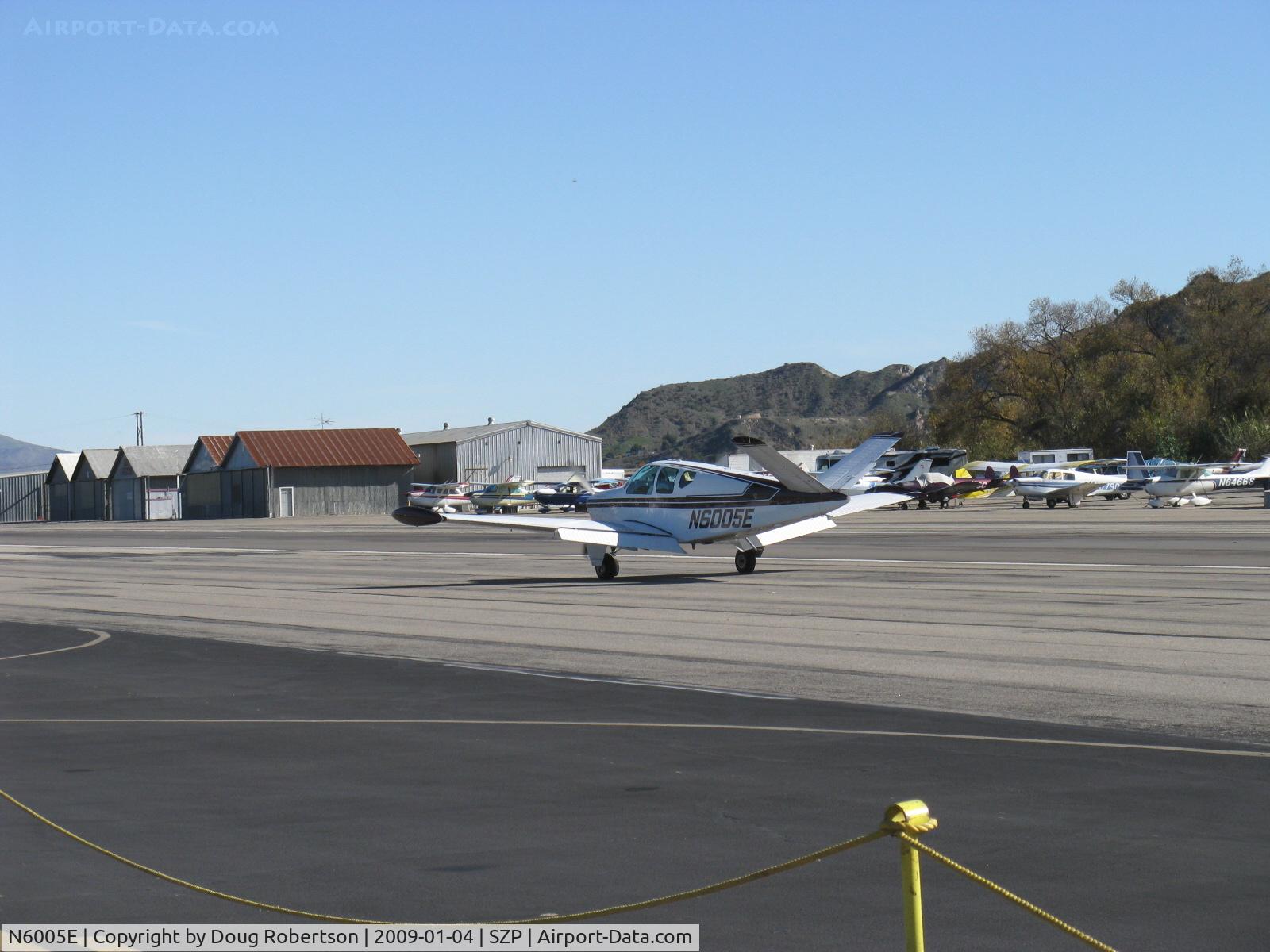 N6005E, Beech K35 Bonanza C/N D-5927, Beech K35 BONANZA, 550 engine upgrade 300 Hp, landing roll Rwy 04