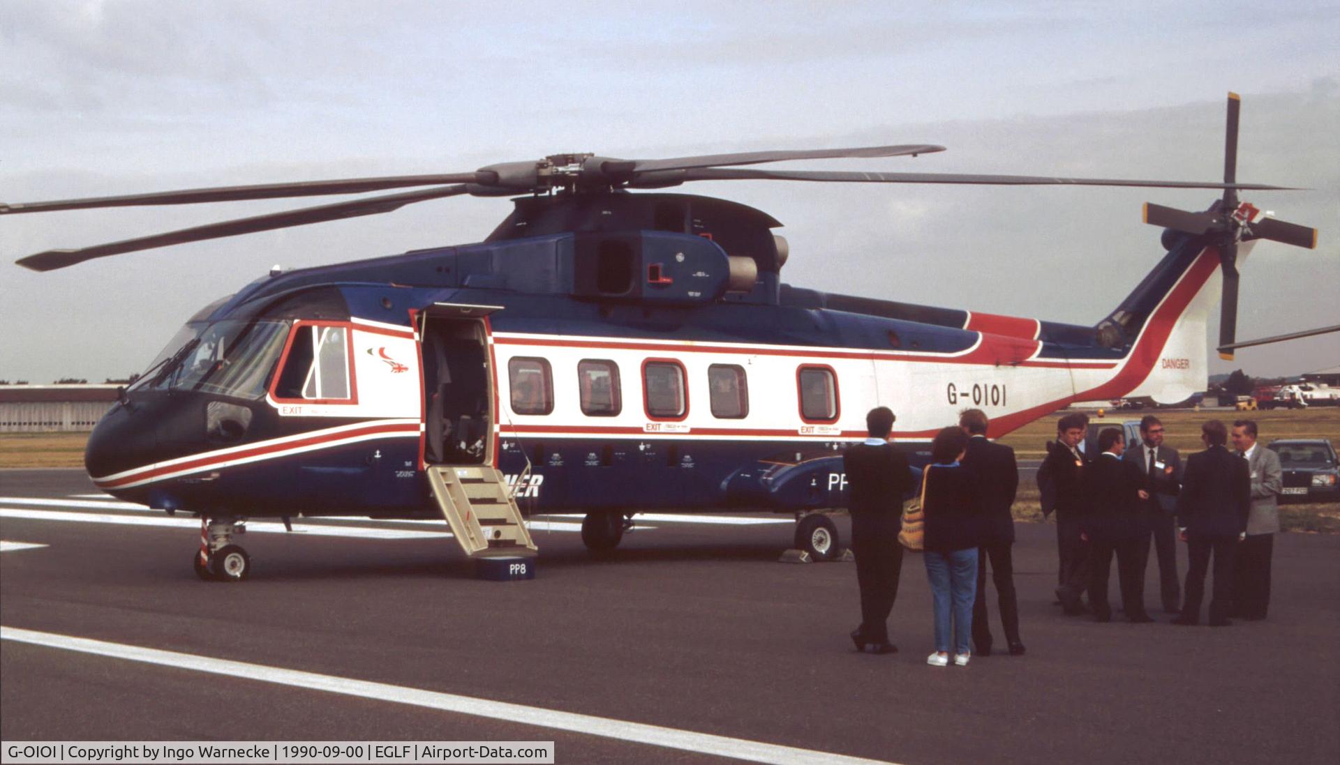 G-OIOI, AgustaWestland EH-101 Heliliner C/N 50008/PP8, EH Industries EH101 Heliliner Prototype at Farnborough International 1990