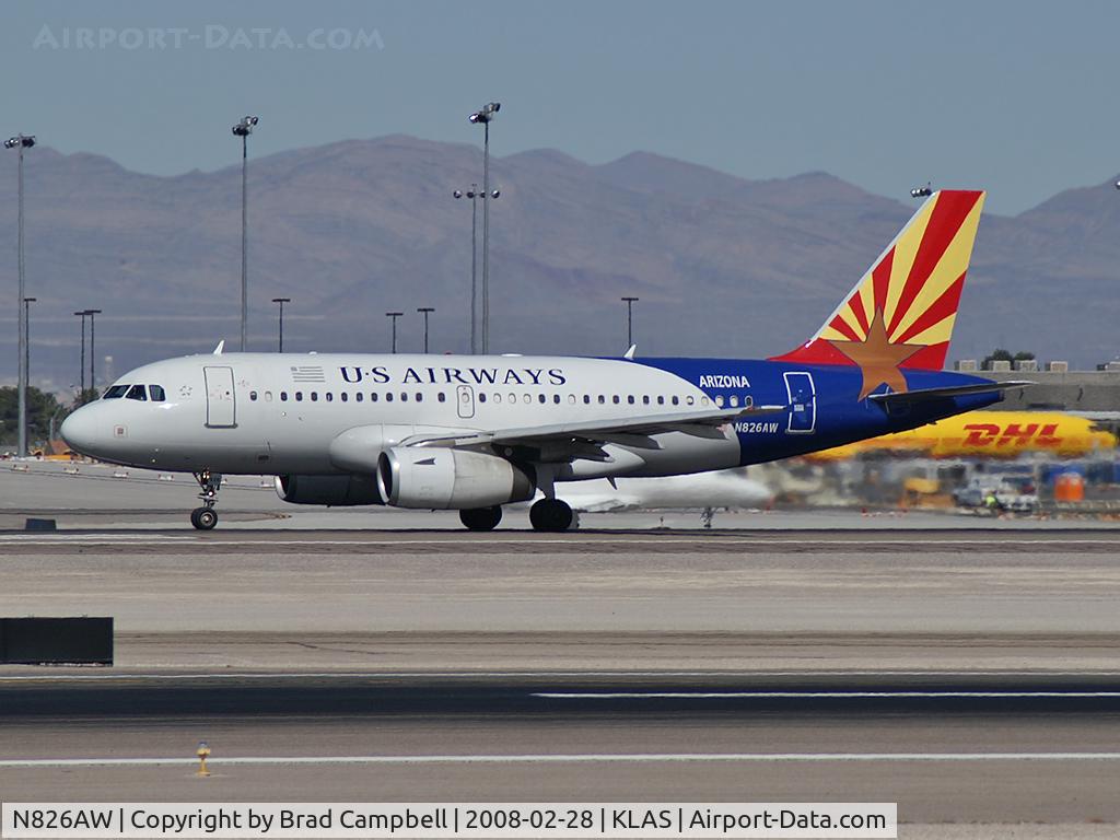 N826AW, 2001 Airbus A319-132 C/N 1534, US Airways - 'Arizona' / Airbus Industrie A319-132