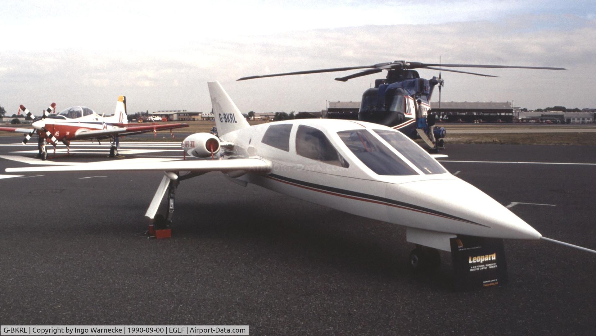 G-BKRL, Chichester-Miles Leopard C/N 001, Chichester-Miles Leopard at Farnborough International 1990