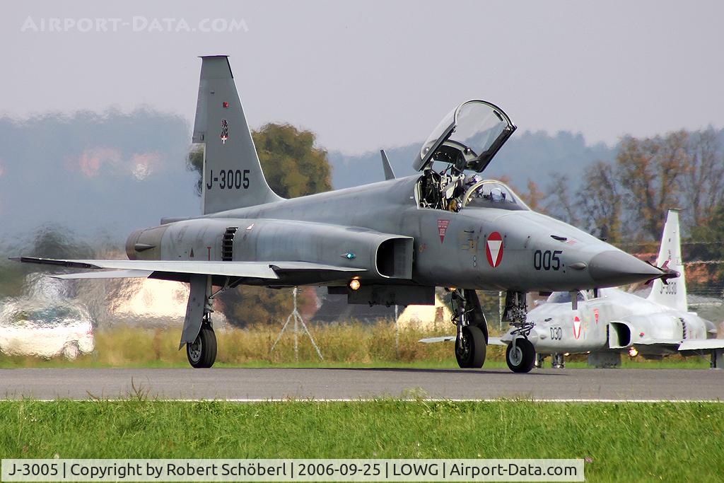 J-3005, Northrop F-5E Tiger II C/N L.1005, Based at LOWG/GRZ